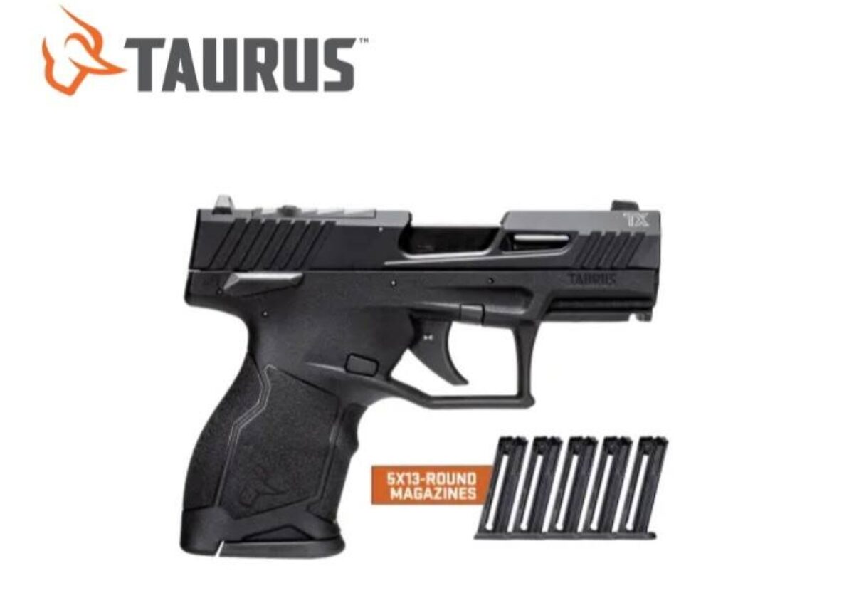 Taurus TX22 Compact .22 LR semi-auto pistol with included magazines.